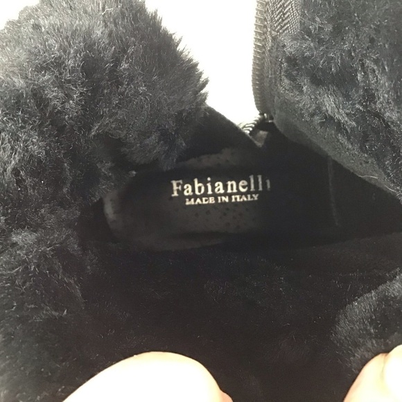 Fabianelli Women's Leather and Suede Lined Black Boots - Picture 6 of 8